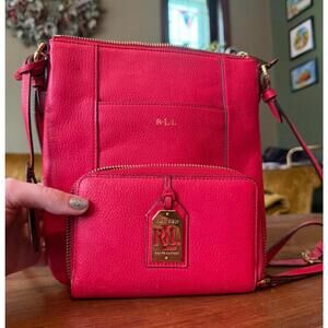 Ralph Lauren Aiden Crossbody with Matching Wallet in Red
